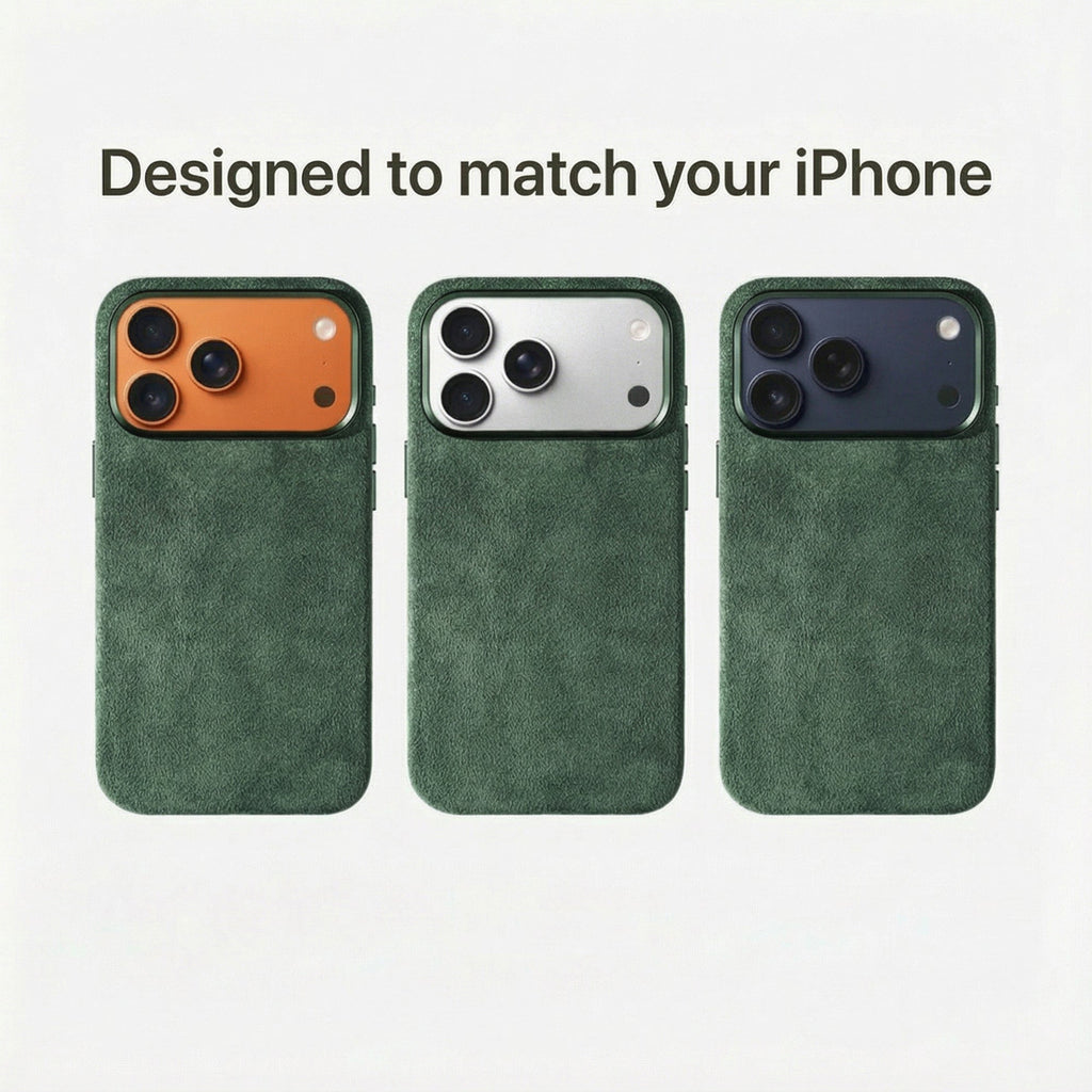 Phone Alcantara Case - Midnight Green