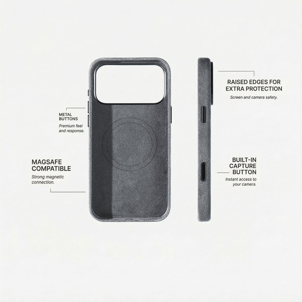 Phone Alcantara Case - Nardo Gray