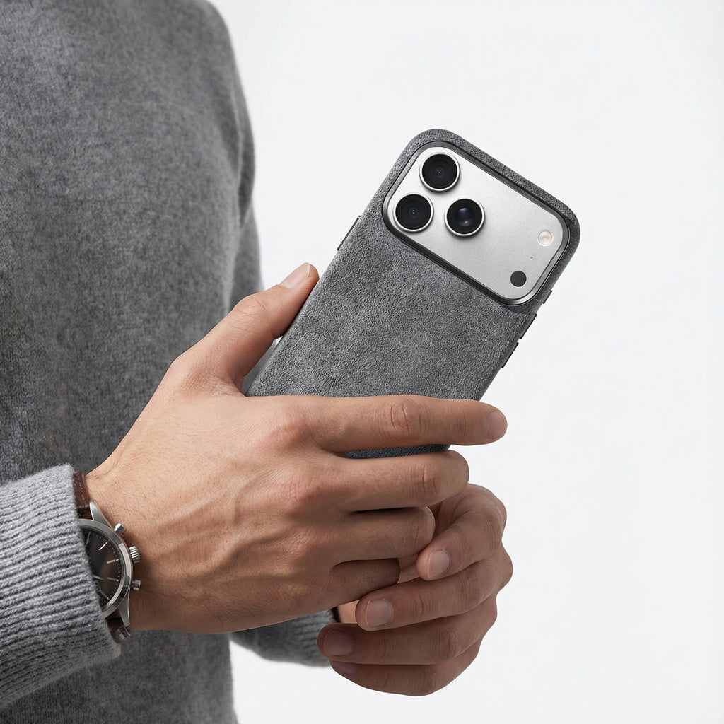 Phone Alcantara Case - Nardo Gray