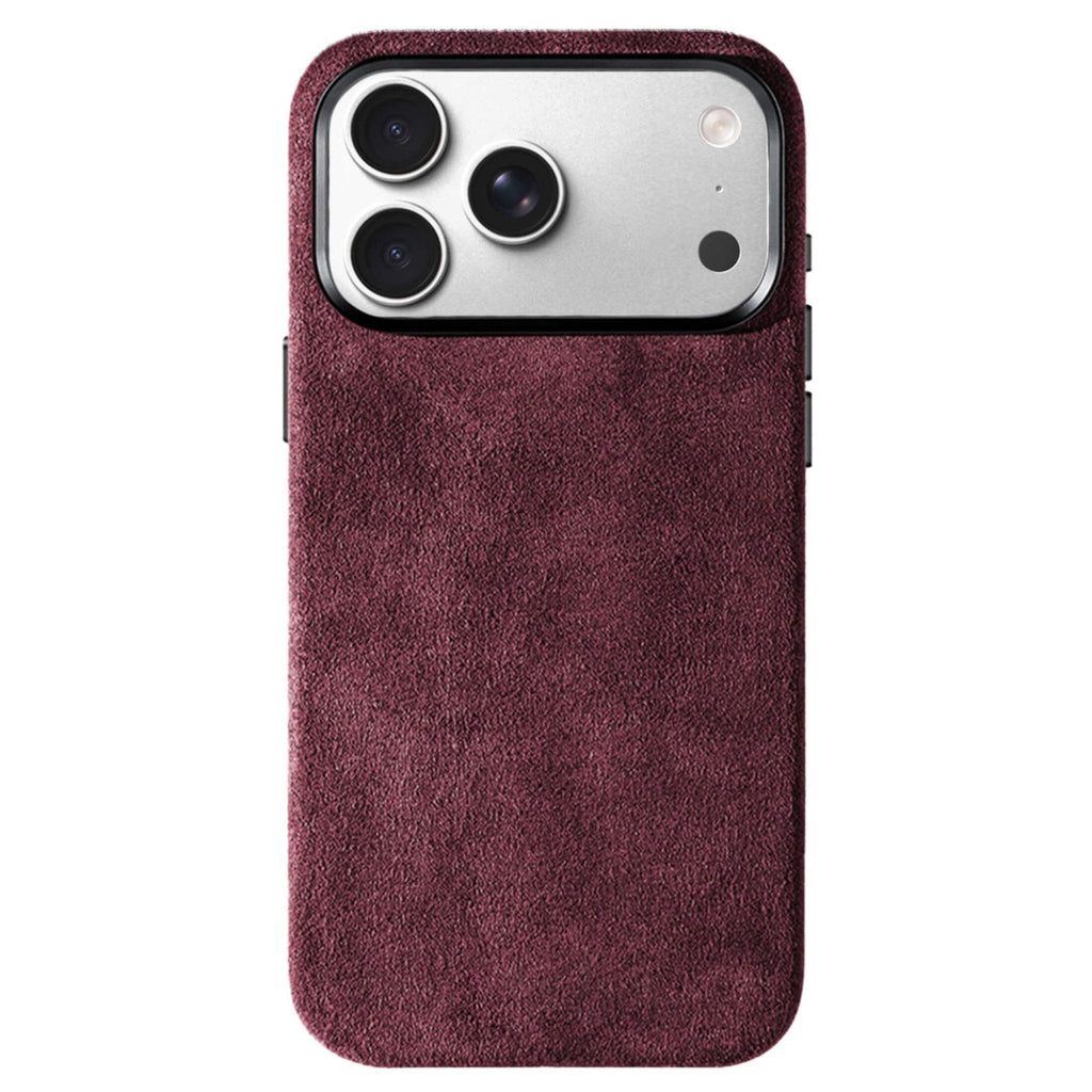 Phone Alcantara Case - Wine Red