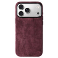 Phone Alcantara Case - Wine Red