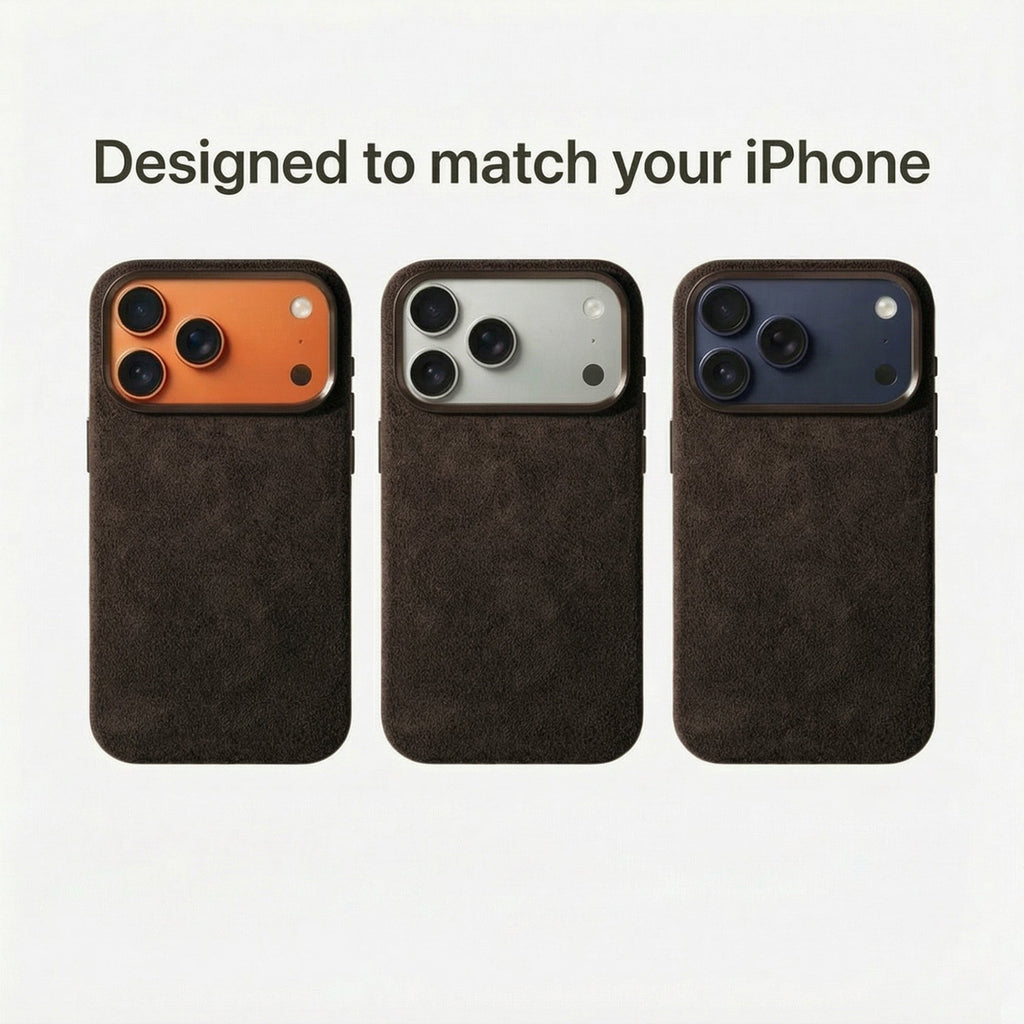 Phone Alcantara Case - Chocolate Brown