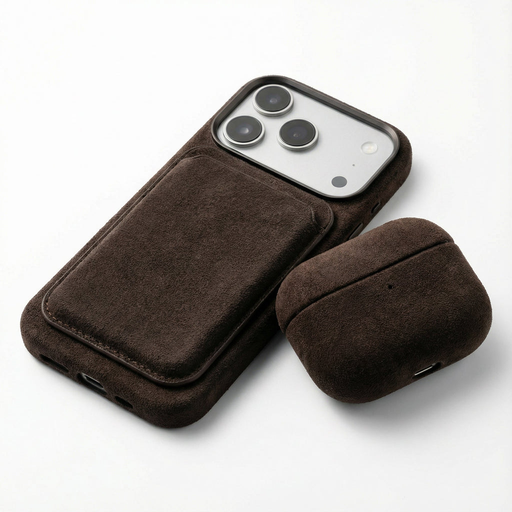 Phone Alcantara Case - Chocolate Brown