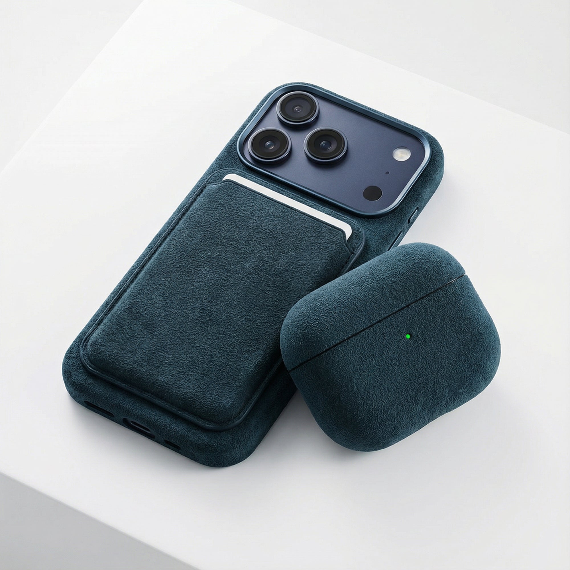 Phone Alcantara Case - Navy Blue